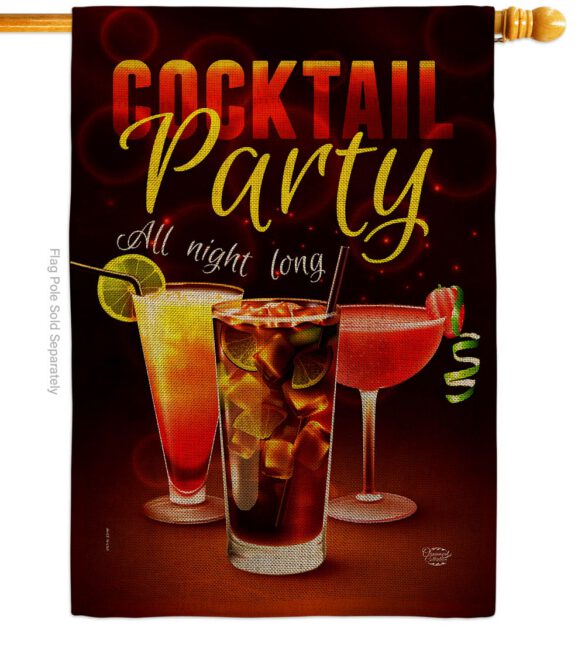All Night Long - Beverages Happy Hour & Drinks Vertical Impressions Decorative Flags HG192523 Made In USA - Image 13