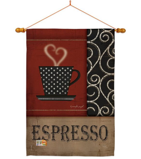 Espresso - Beverages Happy Hour & Drinks Vertical Impressions Decorative Flags HG117026 Made In USA - Image 14