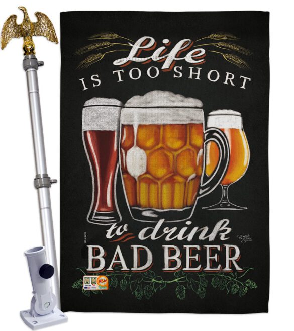 Drink Bad Beer - Beverages Happy Hour & Drinks Vertical Impressions Decorative Flags HG117050 Made In USA - Image 13