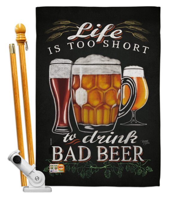 Drink Bad Beer - Beverages Happy Hour & Drinks Vertical Impressions Decorative Flags HG117050 Made In USA - Image 5