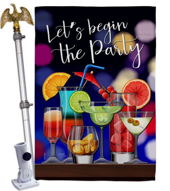 Begin The Party - Beverages Happy Hour & Drinks Vertical Impressions Decorative Flags HG117059 Made In USA - Image 9
