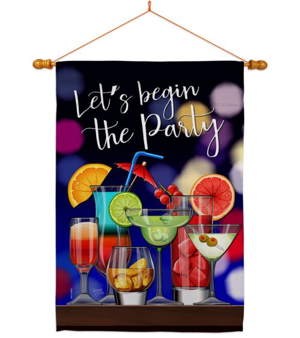 Begin The Party - Beverages Happy Hour & Drinks Vertical Impressions Decorative Flags HG117059 Made In USA - Image 10