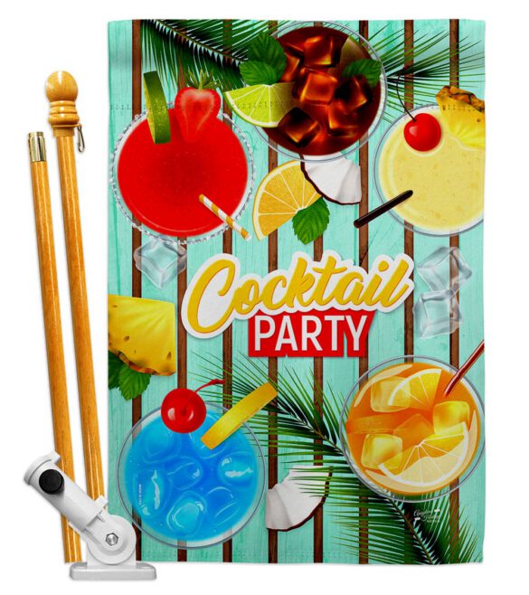 Cocktail Party - Beverages Happy Hour & Drinks Vertical Impressions Decorative Flags HG137529 Made In USA - Image 5