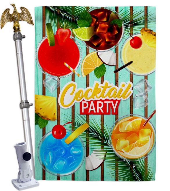 Cocktail Party - Beverages Happy Hour & Drinks Vertical Impressions Decorative Flags HG137529 Made In USA - Image 9