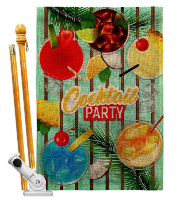 Cocktail Party - Beverages Happy Hour & Drinks Vertical Impressions Decorative Flags HG137529 Made In USA - Image 15