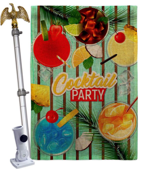 Cocktail Party - Beverages Happy Hour & Drinks Vertical Impressions Decorative Flags HG137529 Made In USA - Image 19