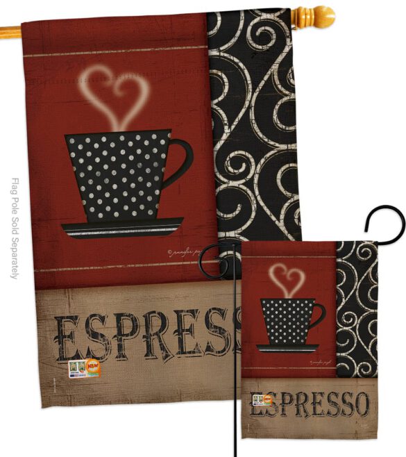 Espresso - Beverages Happy Hour & Drinks Vertical Impressions Decorative Flags HG117026 Made In USA - Image 3
