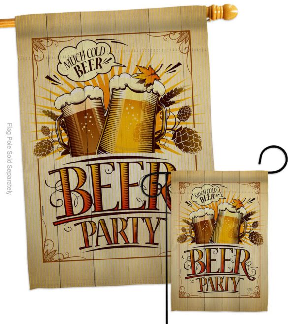 Beer Party - Beverages Happy Hour & Drinks Vertical Impressions Decorative Flags HG117061 Made In USA - Image 3