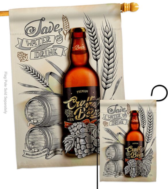 Craft Beer - Beverages Happy Hour & Drinks Vertical Impressions Decorative Flags HG117071 Made In USA - Image 3