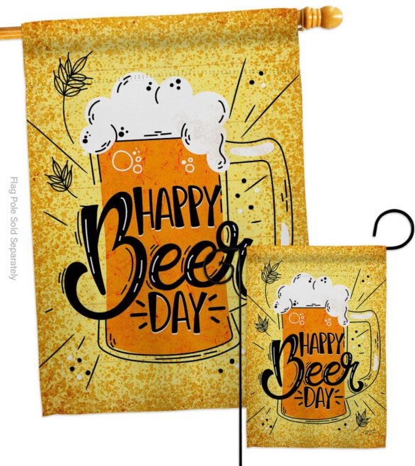 Happy Beer Day - Beverages Happy Hour & Drinks Vertical Impressions Decorative Flags HG137519 Made In USA - Image 3