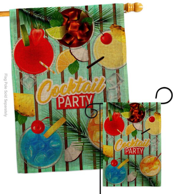 Cocktail Party - Beverages Happy Hour & Drinks Vertical Impressions Decorative Flags HG137529 Made In USA - Image 13