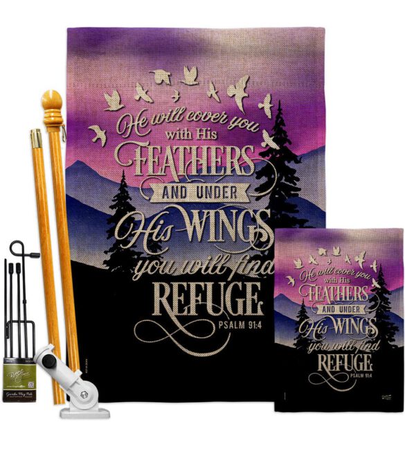 He Will Cover You With His Feather - Faith Religious Inspirational Vertical Impressions Decorative Flags HG130341 Made In USA - Image 27