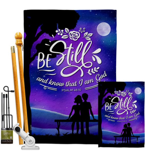 Be Still - Faith Religious Inspirational Vertical Impressions Decorative Flags HG130349 Made In USA - Image 7