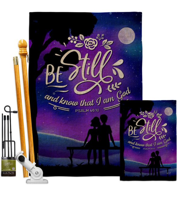 Be Still - Faith Religious Inspirational Vertical Impressions Decorative Flags HG130349 Made In USA - Image 28