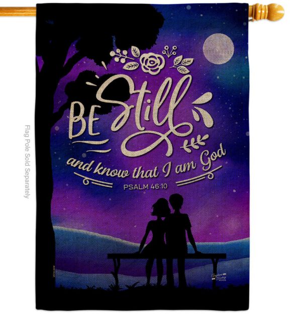 Be Still - Faith Religious Inspirational Vertical Impressions Decorative Flags HG130349 Made In USA - Image 24