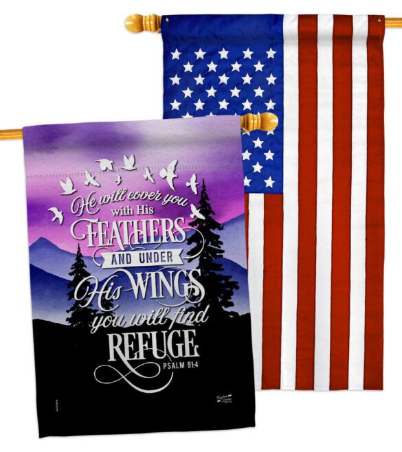 He Will Cover You With His Feather - Faith Religious Inspirational Vertical Impressions Decorative Flags HG130341 Made In USA - Image 10