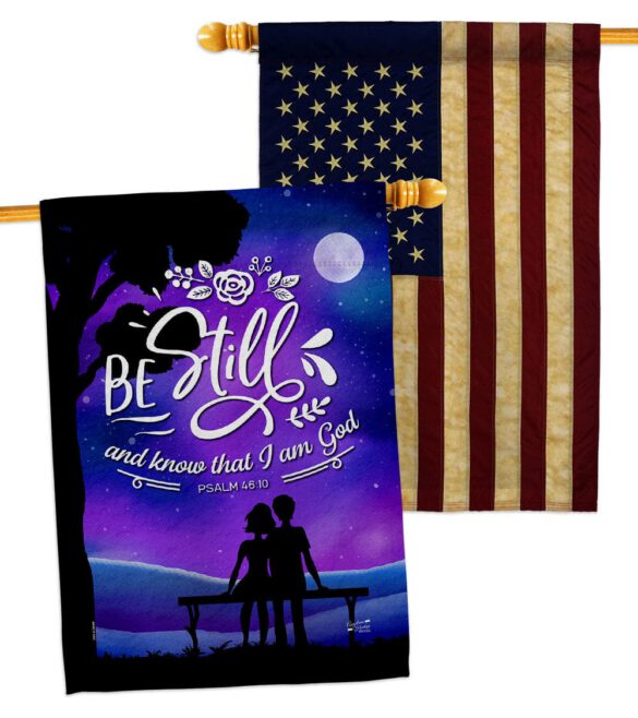 Be Still - Faith Religious Inspirational Vertical Impressions Decorative Flags HG130349 Made In USA - Image 9