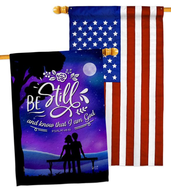 Be Still - Faith Religious Inspirational Vertical Impressions Decorative Flags HG130349 Made In USA - Image 11