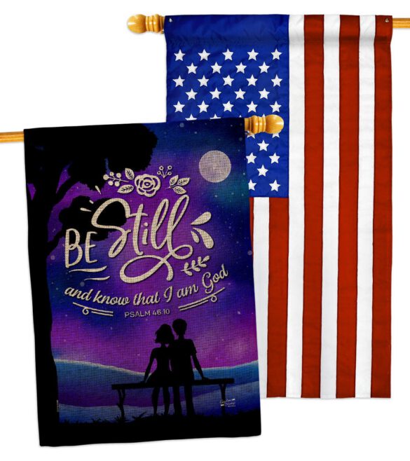 Be Still - Faith Religious Inspirational Vertical Impressions Decorative Flags HG130349 Made In USA - Image 32