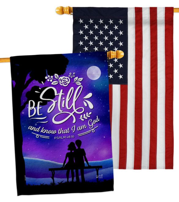 Be Still - Faith Religious Inspirational Vertical Impressions Decorative Flags HG130349 Made In USA - Image 16
