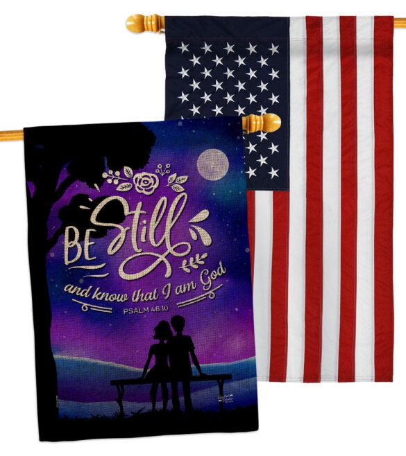 Be Still - Faith Religious Inspirational Vertical Impressions Decorative Flags HG130349 Made In USA - Image 37