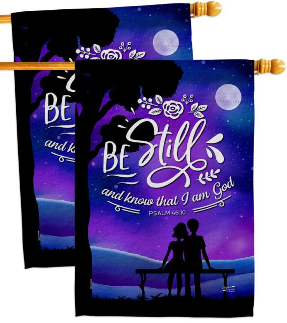 Be Still - Faith Religious Inspirational Vertical Impressions Decorative Flags HG130349 Made In USA - Image 13