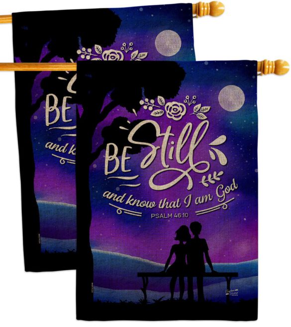 Be Still - Faith Religious Inspirational Vertical Impressions Decorative Flags HG130349 Made In USA - Image 34