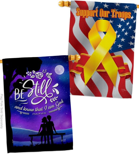 Be Still - Faith Religious Inspirational Vertical Impressions Decorative Flags HG130349 Made In USA - Image 15