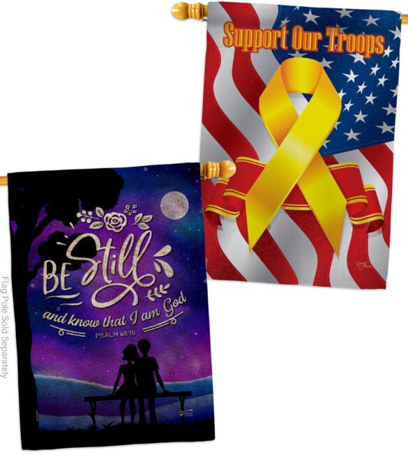 Be Still - Faith Religious Inspirational Vertical Impressions Decorative Flags HG130349 Made In USA - Image 36