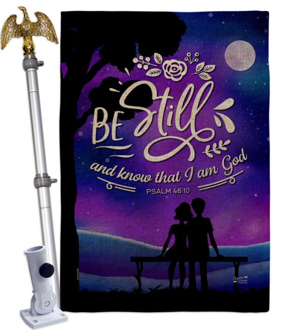Be Still - Faith Religious Inspirational Vertical Impressions Decorative Flags HG130349 Made In USA - Image 42