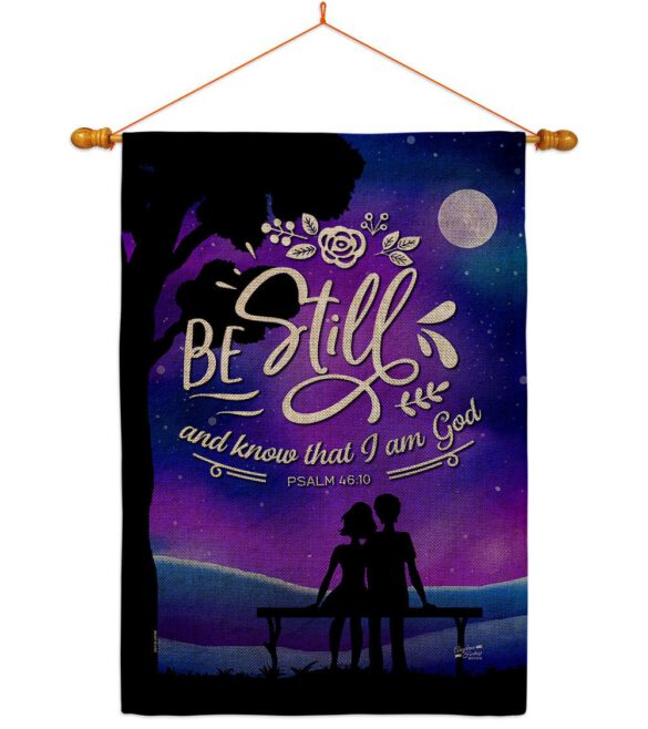 Be Still - Faith Religious Inspirational Vertical Impressions Decorative Flags HG130349 Made In USA - Image 43
