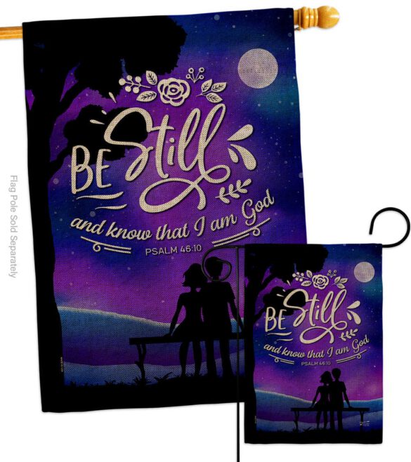 Be Still - Faith Religious Inspirational Vertical Impressions Decorative Flags HG130349 Made In USA - Image 25