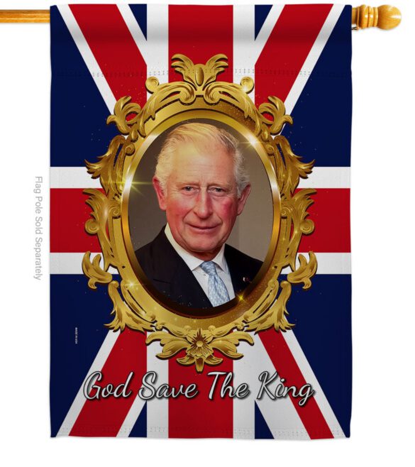 God Save The King - Expression Inspirational Vertical Impressions Decorative Flags HG180335 Made In USA - Image 2