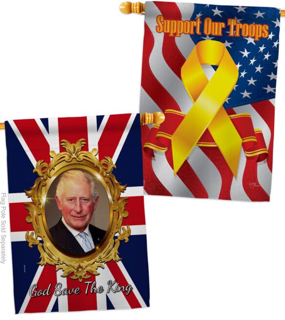 God Save The King - Expression Inspirational Vertical Impressions Decorative Flags HG180335 Made In USA - Image 14