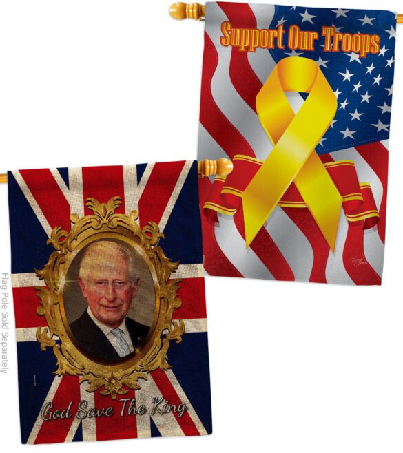 God Save The King - Expression Inspirational Vertical Impressions Decorative Flags HG180335 Made In USA - Image 35
