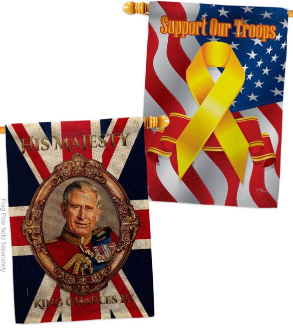His Majesty CR III - Expression Inspirational Vertical Impressions Decorative Flags HG180337 Made In USA - Image 35