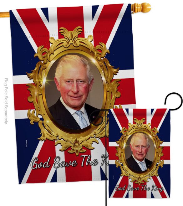 God Save The King - Expression Inspirational Vertical Impressions Decorative Flags HG180335 Made In USA - Image 3