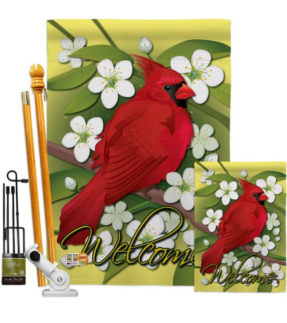Cardinal - Birds Garden Friends Vertical Impressions Decorative Flags HG105032 Made In USA - Image 6