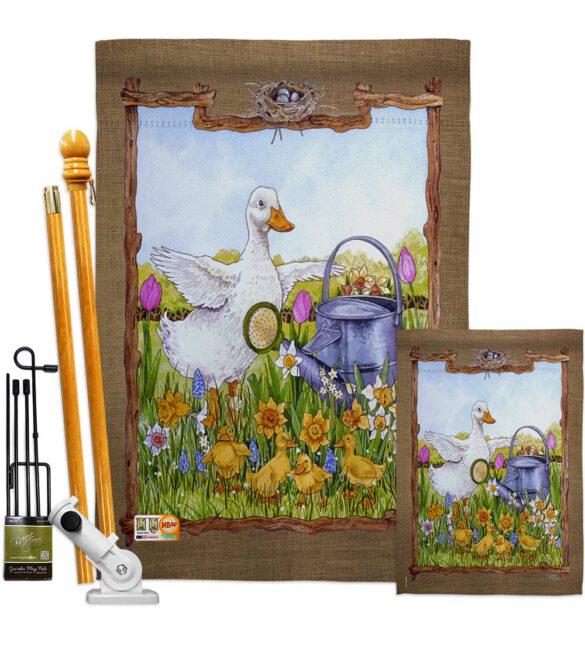 Duck & Duckies - Birds Garden Friends Vertical Impressions Decorative Flags HG105046 Made In USA - Image 6