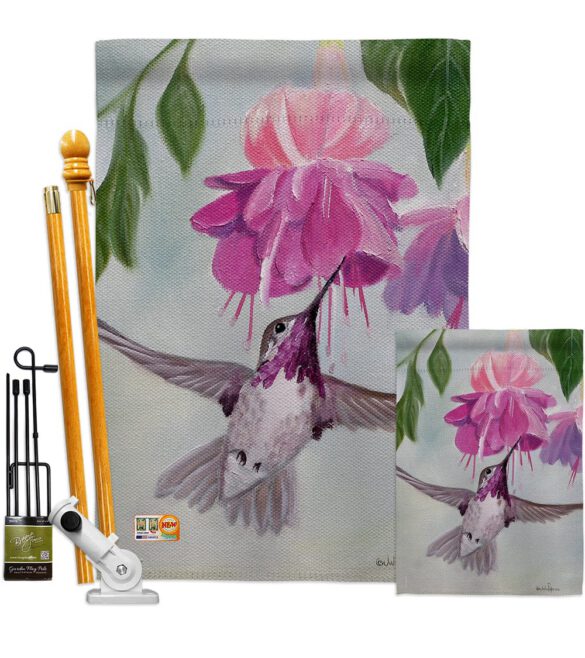 Flight of Hummingbird - Birds Garden Friends Vertical Impressions Decorative Flags HG105047 Made In USA - Image 6