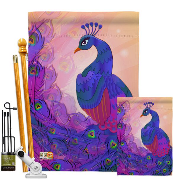 Beautiful Peafowl - Birds Garden Friends Vertical Impressions Decorative Flags HG192123 Made In USA - Image 6
