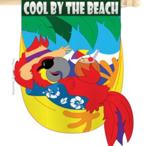 Cool by the Beach - Birds Garden Friends Vertical Applique Decorative Flags HG105025