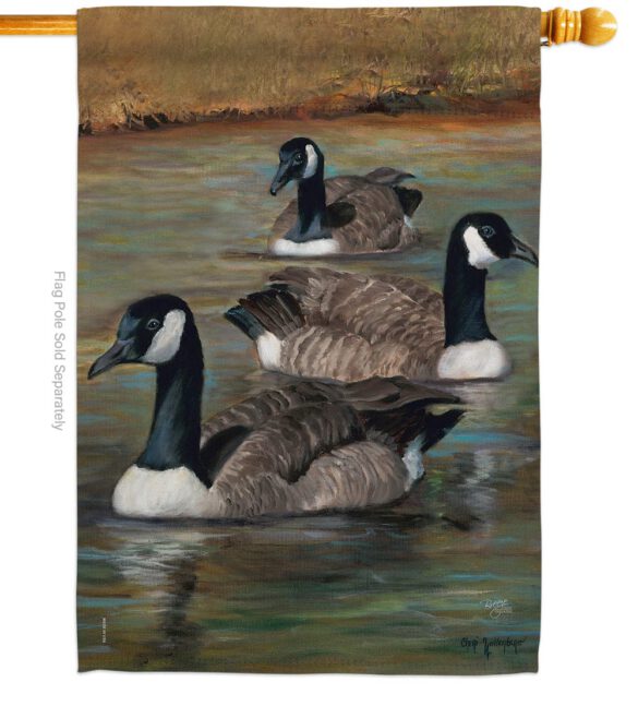 Geese - Birds Garden Friends Vertical Impressions Decorative Flags HG105049 Made In USA - Image 2