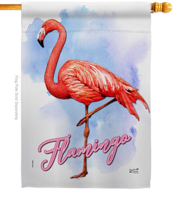 Flamingo - Birds Garden Friends Vertical Impressions Decorative Flags HG137342 Made In USA - Image 2