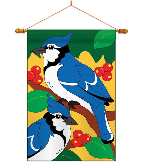 Blue Jay - Birds Garden Friends Vertical Applique Decorative Flags HG105028 - Image 10