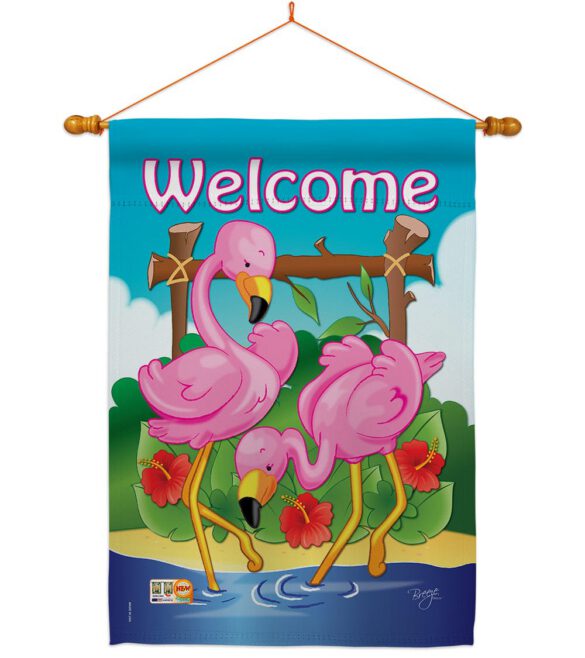 Flamingos - Birds Garden Friends Vertical Impressions Decorative Flags HG105029 Made In USA - Image 14