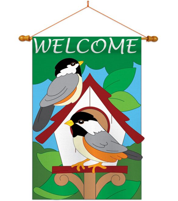 Bird House - Birds Garden Friends Vertical Applique Decorative Flags HG105030 - Image 10