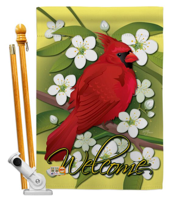 Cardinal - Birds Garden Friends Vertical Impressions Decorative Flags HG105032 Made In USA - Image 5