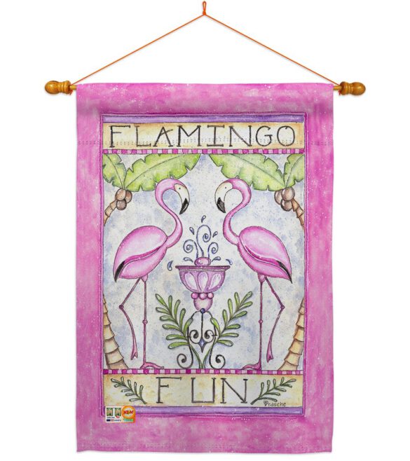 Flamingo Fun - Birds Garden Friends Vertical Impressions Decorative Flags HG105044 Made In USA - Image 14