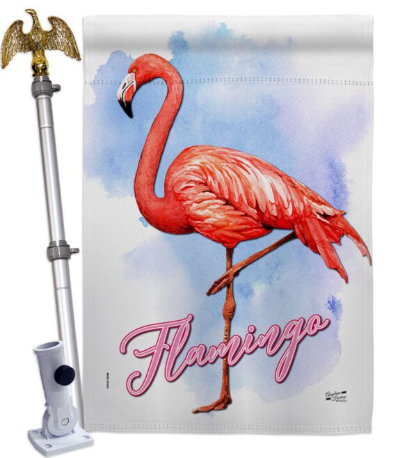 Flamingo - Birds Garden Friends Vertical Impressions Decorative Flags HG137342 Made In USA - Image 9